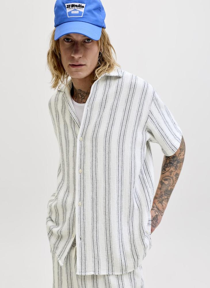 JACK & JONES Striped Short Sleeve Shirt - Image 3